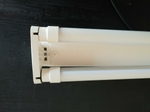 Świetlówka + oprawa podwójna 120cm 2x18W  ciepła biała 